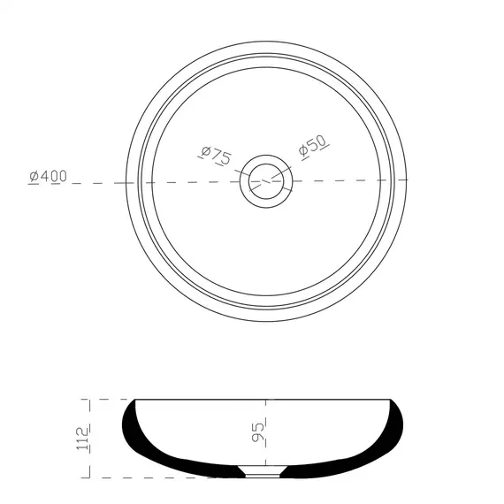 РАКОВИНА НАКЛАДНАЯ ABBER STEIN AS2613 БЕЛАЯ МАТОВАЯ