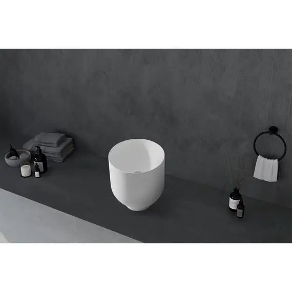 РАКОВИНА НАКЛАДНАЯ ABBER STEIN AS2618 БЕЛАЯ МАТОВАЯ