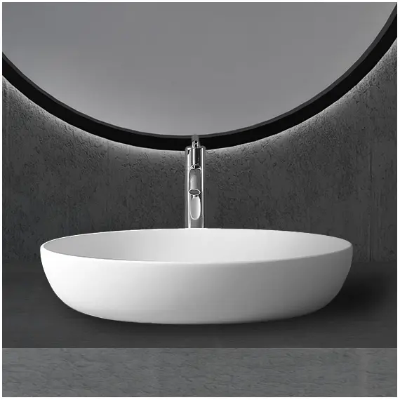 РАКОВИНА НАКЛАДНАЯ ABBER STEIN AS2619 БЕЛАЯ МАТОВАЯ