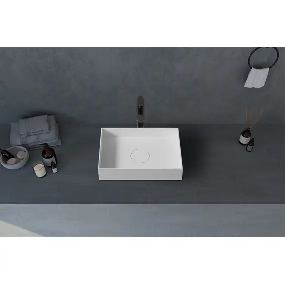 РАКОВИНА НАКЛАДНАЯ ABBER STEIN AS2621 БЕЛАЯ МАТОВАЯ