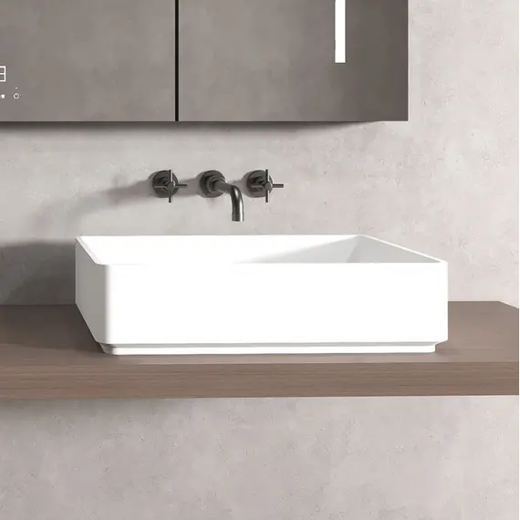 РАКОВИНА НАКЛАДНАЯ ABBER STEIN AS2634 БЕЛАЯ МАТОВАЯ