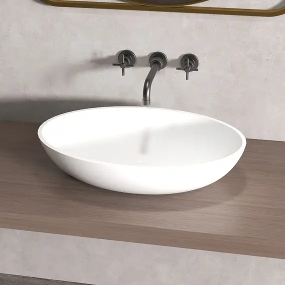 РАКОВИНА НАКЛАДНАЯ ABBER STEIN AS2635 БЕЛАЯ МАТОВАЯ