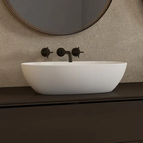 РАКОВИНА НАКЛАДНАЯ ABBER STEIN AS2636 БЕЛАЯ МАТОВАЯ