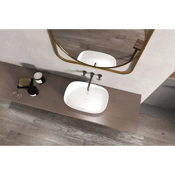 РАКОВИНА НАКЛАДНАЯ ABBER STEIN AS2637 БЕЛАЯ МАТОВАЯ