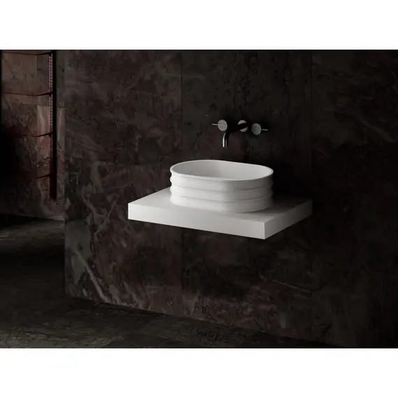 РАКОВИНА НАКЛАДНАЯ ABBER STEIN AS2650 БЕЛАЯ МАТОВАЯ