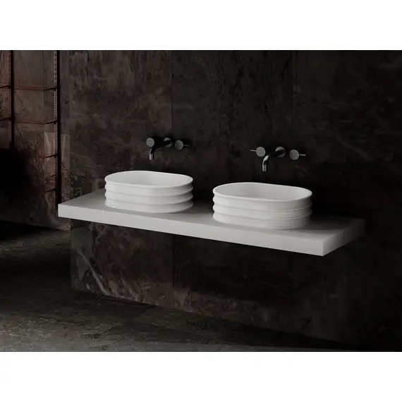 РАКОВИНА НАКЛАДНАЯ ABBER STEIN AS2650 БЕЛАЯ МАТОВАЯ