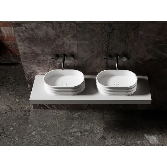 РАКОВИНА НАКЛАДНАЯ ABBER STEIN AS2650 БЕЛАЯ МАТОВАЯ