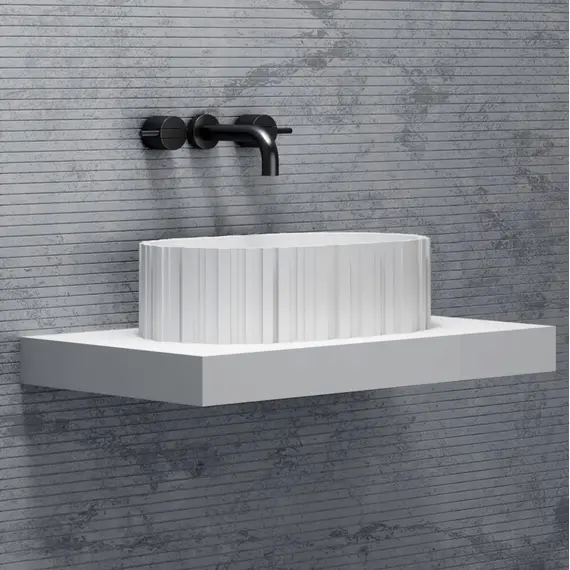 РАКОВИНА НАКЛАДНАЯ ABBER STEIN AS2655 БЕЛАЯ МАТОВАЯ