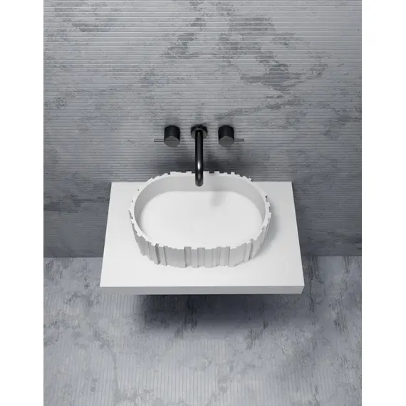 РАКОВИНА НАКЛАДНАЯ ABBER STEIN AS2655 БЕЛАЯ МАТОВАЯ