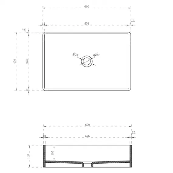 РАКОВИНА НАКЛАДНАЯ ПРОЗРАЧНАЯ ABBER KRISTALL AT2803SAPHIR СИНЯЯ