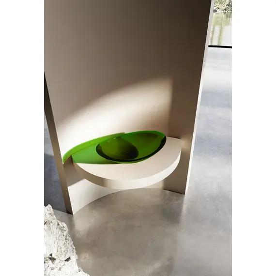 РАКОВИНА НАКЛАДНАЯ ПРОЗРАЧНАЯ ABBER KRISTALL AT2808EMERALD ЗЕЛЕНАЯ