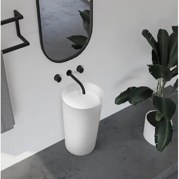 РАКОВИНА ОТДЕЛЬНОСТОЯЩАЯ ABBER STEIN AS2506 БЕЛАЯ МАТОВАЯ