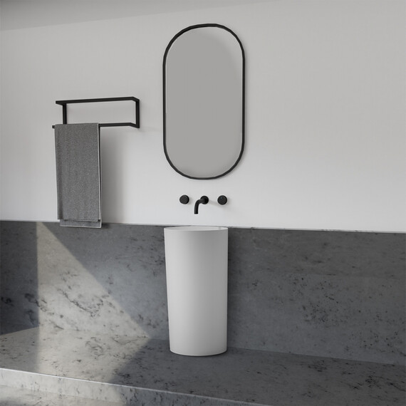 РАКОВИНА ОТДЕЛЬНОСТОЯЩАЯ ABBER STEIN AS2506 БЕЛАЯ МАТОВАЯ