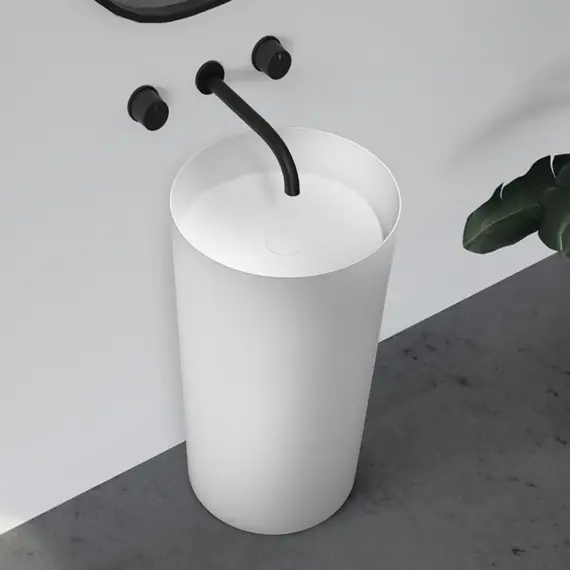 РАКОВИНА ОТДЕЛЬНОСТОЯЩАЯ ABBER STEIN AS2506-H БЕЛАЯ МАТОВАЯ