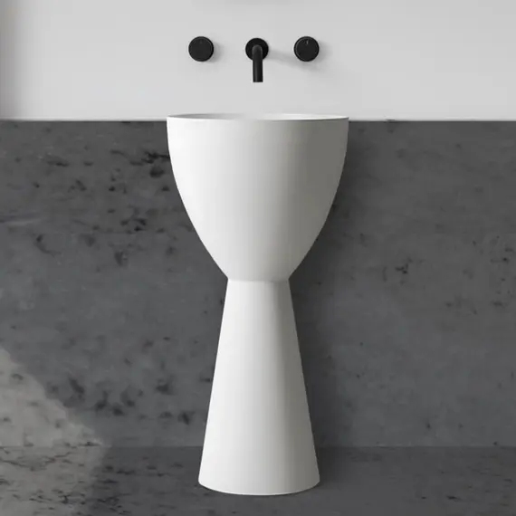 РАКОВИНА ОТДЕЛЬНОСТОЯЩАЯ ABBER STEIN AS2507 БЕЛАЯ МАТОВАЯ