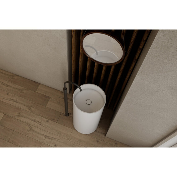 РАКОВИНА ОТДЕЛЬНОСТОЯЩАЯ ABBER STEIN AS2516 БЕЛАЯ МАТОВАЯ