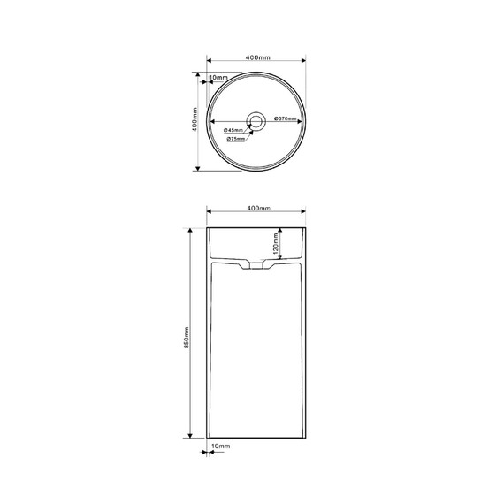 РАКОВИНА ОТДЕЛЬНОСТОЯЩАЯ ABBER STEIN AS2516 БЕЛАЯ МАТОВАЯ