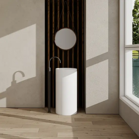 РАКОВИНА ОТДЕЛЬНОСТОЯЩАЯ ABBER STEIN AS2516-H БЕЛАЯ МАТОВАЯ