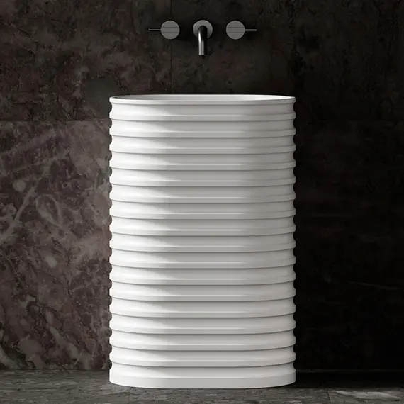 РАКОВИНА ОТДЕЛЬНОСТОЯЩАЯ ABBER STEIN AS2550 БЕЛАЯ МАТОВАЯ