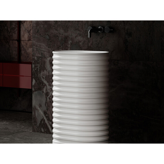 РАКОВИНА ОТДЕЛЬНОСТОЯЩАЯ ABBER STEIN AS2550 БЕЛАЯ МАТОВАЯ