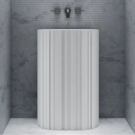 РАКОВИНА ОТДЕЛЬНОСТОЯЩАЯ ABBER STEIN AS2551-H БЕЛАЯ МАТОВАЯ