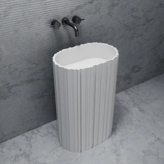 РАКОВИНА ОТДЕЛЬНОСТОЯЩАЯ ABBER STEIN AS2551-H БЕЛАЯ МАТОВАЯ