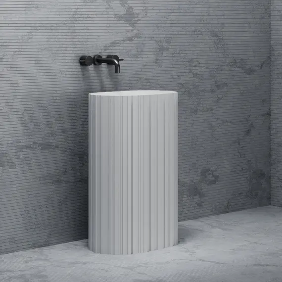 РАКОВИНА ОТДЕЛЬНОСТОЯЩАЯ ABBER STEIN AS2551-H БЕЛАЯ МАТОВАЯ