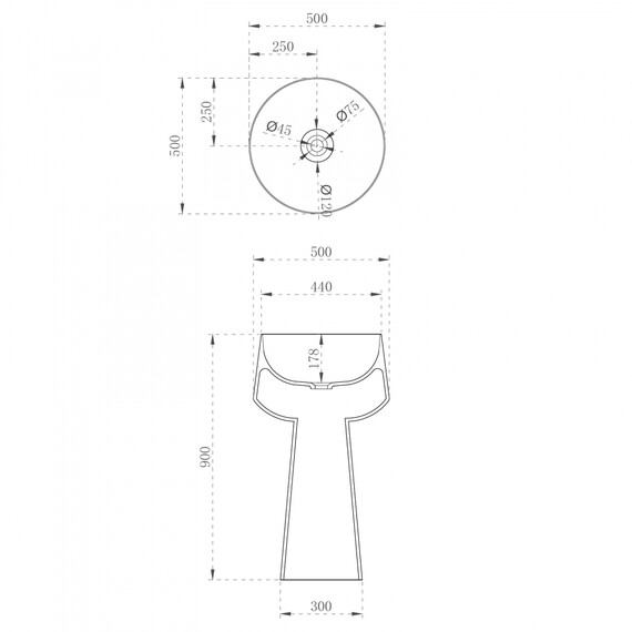 РАКОВИНА ОТДЕЛЬНОСТОЯЩАЯ ПРОЗРАЧНАЯ ABBER KRISTALL AT2706WHITE-ONYX БЕЛЫЙ/ЧЕРНЫЙ