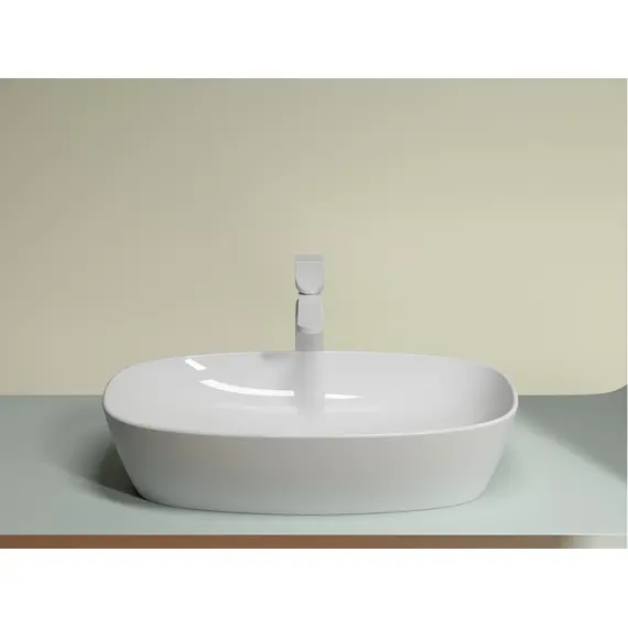 УМЫВАЛЬНИК ЧАША НАКЛАДНАЯ ОВАЛЬНАЯ CERAMICA NOVA ELEMENT 600*380*138ММ