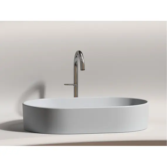 УМЫВАЛЬНИК ЧАША НАКЛАДНАЯ ОВАЛЬНАЯ CERAMICA NOVA ELEMENT (ЦВЕТ СЕРЫЙ МАТОВЫЙ) 608*385*122ММ