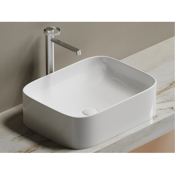 УМЫВАЛЬНИК ЧАША НАКЛАДНАЯ ПРЯМОУГОЛЬНАЯ CERAMICA NOVA ELEMENT 505*380*150ММ БЕЛЫЙ ГЛЯНЦЕВЫЙ