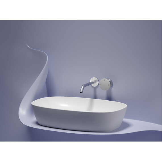 УМЫВАЛЬНИК ЧАША НАКЛАДНАЯ ОВАЛЬНАЯ CERAMICA NOVA ELEMENT (ЦВЕТ БЕЛЫЙ МАТОВЫЙ) 600*380*138ММ