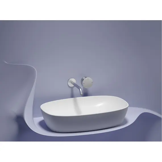 УМЫВАЛЬНИК ЧАША НАКЛАДНАЯ ОВАЛЬНАЯ CERAMICA NOVA ELEMENT (ЦВЕТ БЕЛЫЙ МАТОВЫЙ) 600*380*138ММ