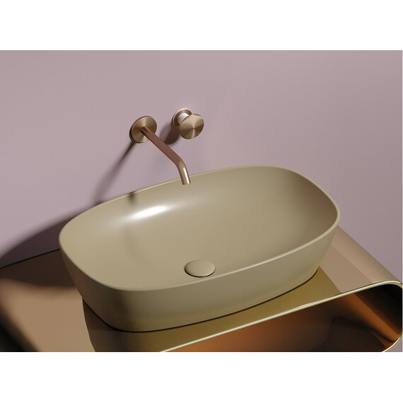 УМЫВАЛЬНИК ЧАША НАКЛАДНАЯ ОВАЛЬНАЯ CERAMICA NOVA ELEMENT (ЦВЕТ КАПУЧИНО МАТОВЫЙ) 600*380*138ММ