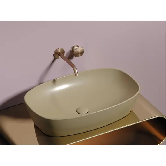 УМЫВАЛЬНИК ЧАША НАКЛАДНАЯ ОВАЛЬНАЯ CERAMICA NOVA ELEMENT (ЦВЕТ КАПУЧИНО МАТОВЫЙ) 600*380*138ММ