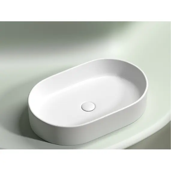 УМЫВАЛЬНИК ЧАША НАКЛАДНАЯ ОВАЛЬНАЯ CERAMICA NOVA ELEMENT (ЦВЕТ БЕЛЫЙ МАТОВЫЙ) 608*385*122ММ