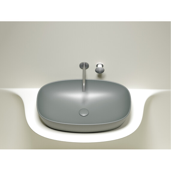 УМЫВАЛЬНИК ЧАША НАКЛАДНАЯ ОВАЛЬНАЯ CERAMICA NOVA ELEMENT (ЦВЕТ АНТРАЦИТ МАТОВЫЙ) 600*380*138ММ