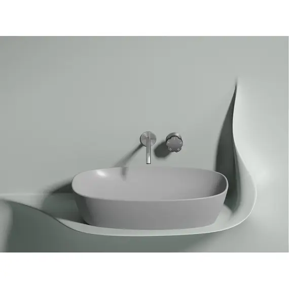 УМЫВАЛЬНИК ЧАША НАКЛАДНАЯ ОВАЛЬНАЯ CERAMICA NOVA ELEMENT (ЦВЕТ СЕРЫЙ МАТОВЫЙ) 600*380*138ММ