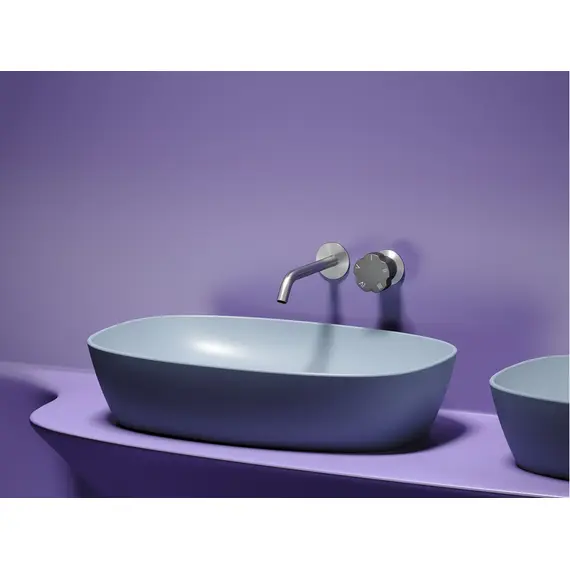 УМЫВАЛЬНИК ЧАША НАКЛАДНАЯ ОВАЛЬНАЯ CERAMICA NOVA ELEMENT (ЦВЕТ СЕРО-ГОЛУБОЙ МАТОВЫЙ) 600*380*138ММ