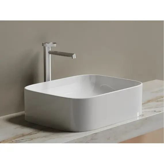 УМЫВАЛЬНИК ЧАША НАКЛАДНАЯ ПРЯМОУГОЛЬНАЯ CERAMICA NOVA ELEMENT 505*380*150ММ БЕЛЫЙ ГЛЯНЦЕВЫЙ
