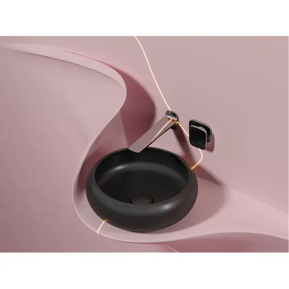 УМЫВАЛЬНИК ЧАША НАКЛАДНАЯ КРУГЛАЯ CERAMICA NOVA ELEMENT (ЦВЕТ ЧЕРНЫЙ МАТОВЫЙ) 360*360*120ММ