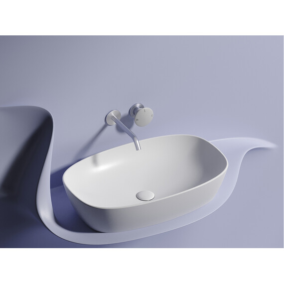 УМЫВАЛЬНИК ЧАША НАКЛАДНАЯ ОВАЛЬНАЯ CERAMICA NOVA ELEMENT (ЦВЕТ БЕЛЫЙ МАТОВЫЙ) 600*380*138ММ