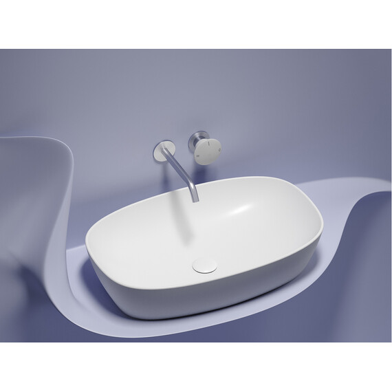 УМЫВАЛЬНИК ЧАША НАКЛАДНАЯ ОВАЛЬНАЯ CERAMICA NOVA ELEMENT (ЦВЕТ БЕЛЫЙ МАТОВЫЙ) 600*380*138ММ