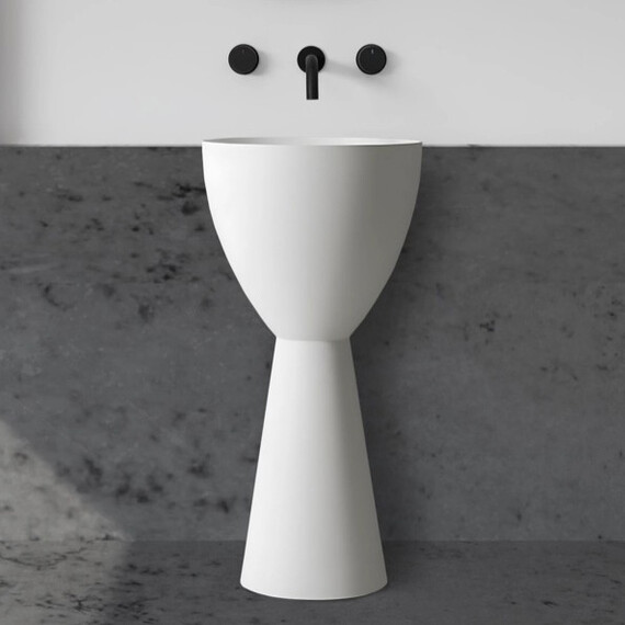 РАКОВИНА ОТДЕЛЬНОСТОЯЩАЯ ABBER STEIN AS2507 БЕЛАЯ МАТОВАЯ