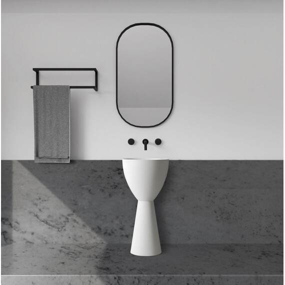 РАКОВИНА ОТДЕЛЬНОСТОЯЩАЯ ABBER STEIN AS2507 БЕЛАЯ МАТОВАЯ