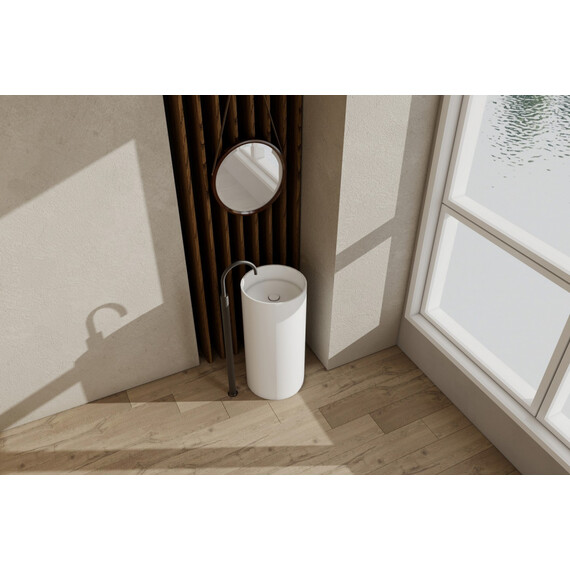 РАКОВИНА ОТДЕЛЬНОСТОЯЩАЯ ABBER STEIN AS2516-H БЕЛАЯ МАТОВАЯ