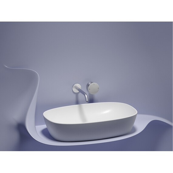 УМЫВАЛЬНИК ЧАША НАКЛАДНАЯ ОВАЛЬНАЯ CERAMICA NOVA ELEMENT (ЦВЕТ БЕЛЫЙ МАТОВЫЙ) 600*380*138ММ