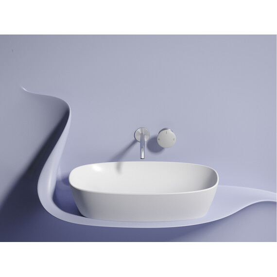 УМЫВАЛЬНИК ЧАША НАКЛАДНАЯ ОВАЛЬНАЯ CERAMICA NOVA ELEMENT (ЦВЕТ БЕЛЫЙ МАТОВЫЙ) 600*380*138ММ