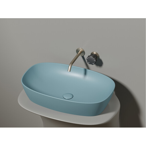 УМЫВАЛЬНИК ЧАША НАКЛАДНАЯ ОВАЛЬНАЯ CERAMICA NOVA ELEMENT (ЦВЕТ ЗЕЛЕНЫЙ МАТОВЫЙ) 600*380*138ММ