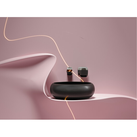 УМЫВАЛЬНИК ЧАША НАКЛАДНАЯ КРУГЛАЯ CERAMICA NOVA ELEMENT (ЦВЕТ ЧЕРНЫЙ МАТОВЫЙ) 360*360*120ММ